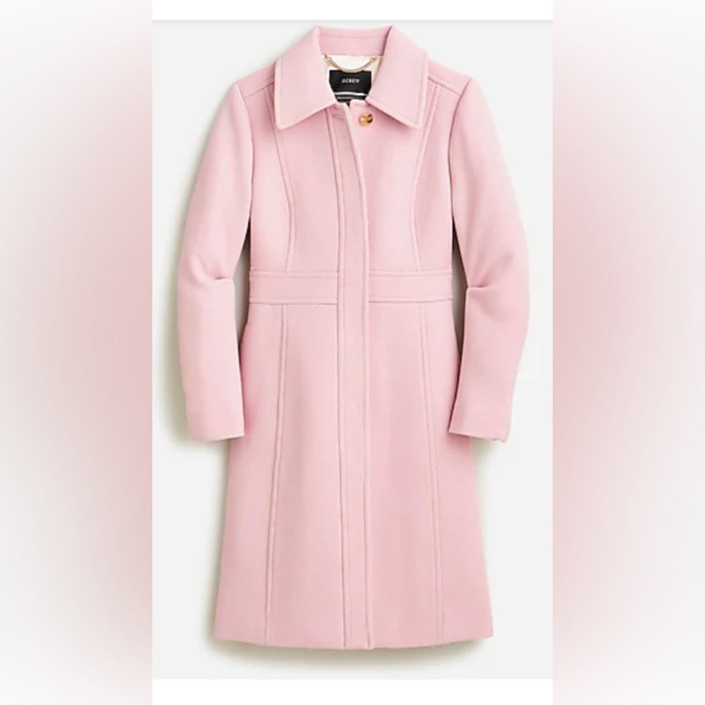 J.Crew Classic New Lady Day Double-cloth Wool Thinsulate Coat 6P Icy Pink BM964
